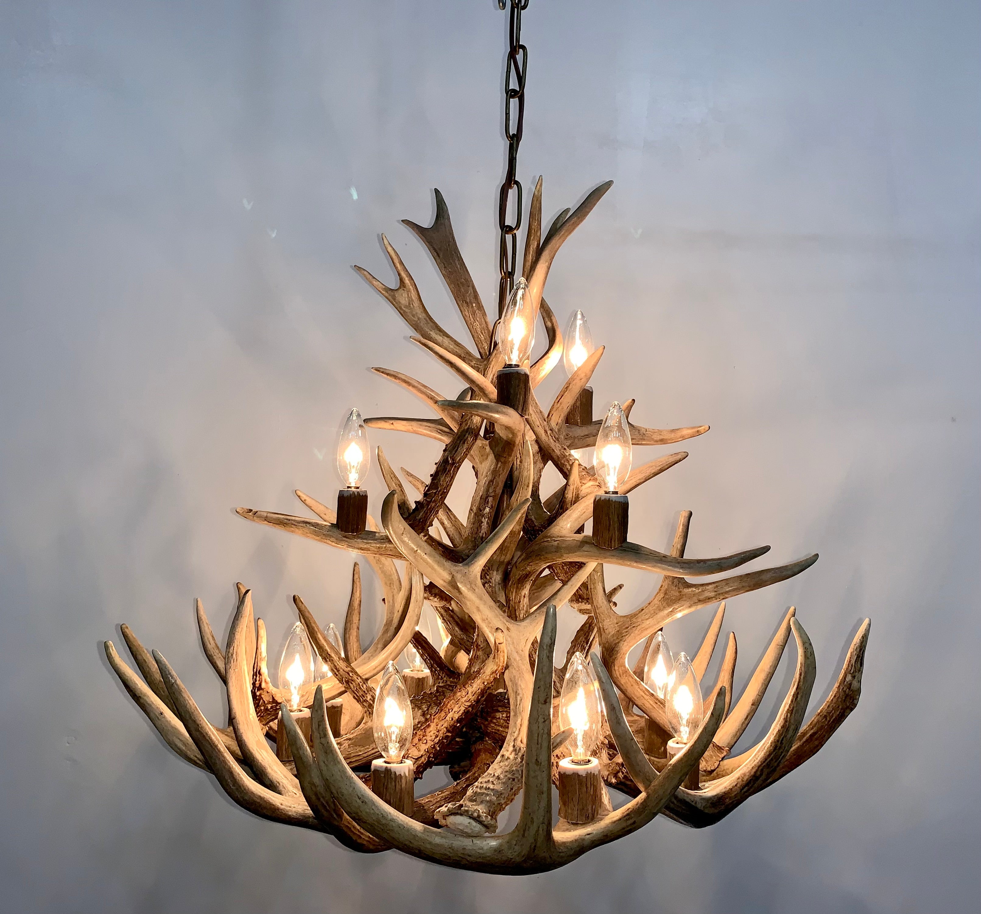 The Montana Real Deer Antler Chandelier  13 Lights