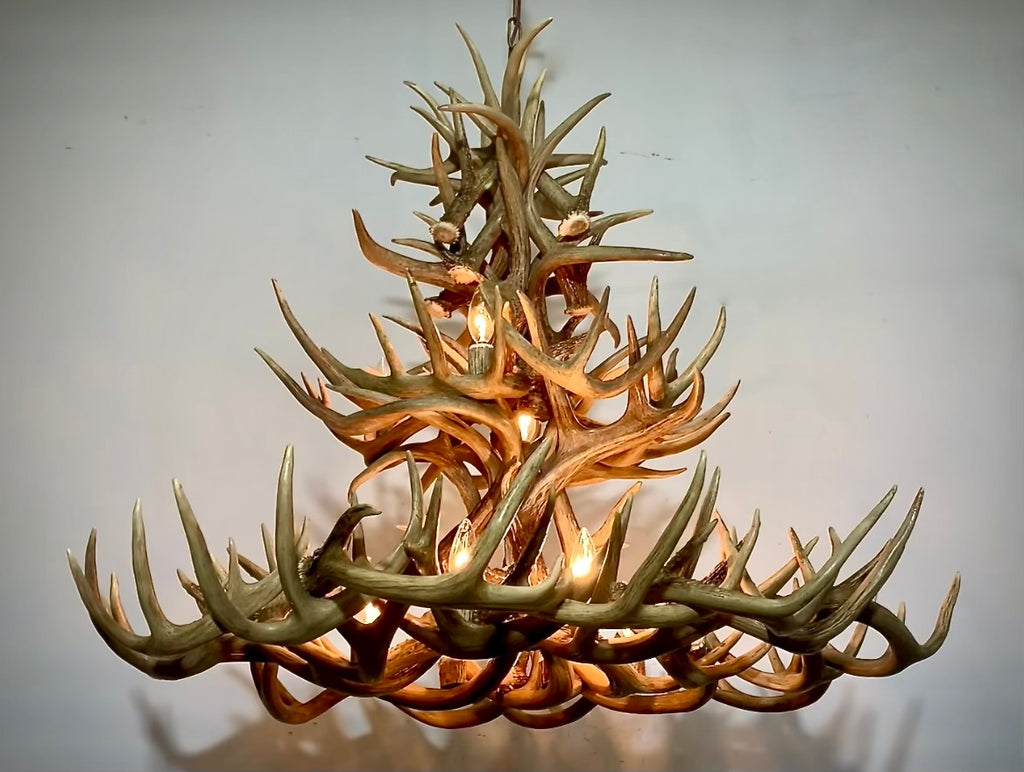 The Sequoia Real Whitetail Deer Antler Chandelier