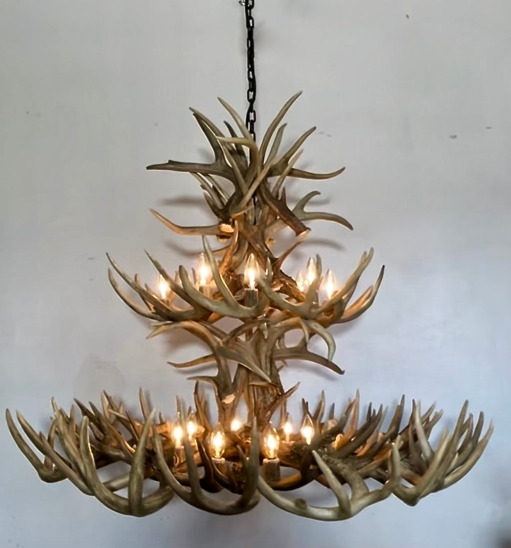 The Sequoia Real Whitetail Deer Antler Chandelier