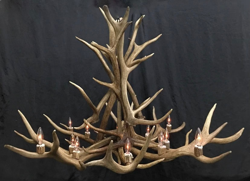 Arizona Elk Antler Chandelier | 12 Light Rustic Lodge Lighting