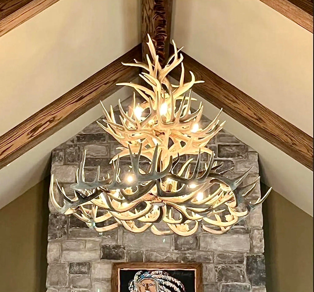 The Sequoia Real Whitetail Deer Antler Chandelier