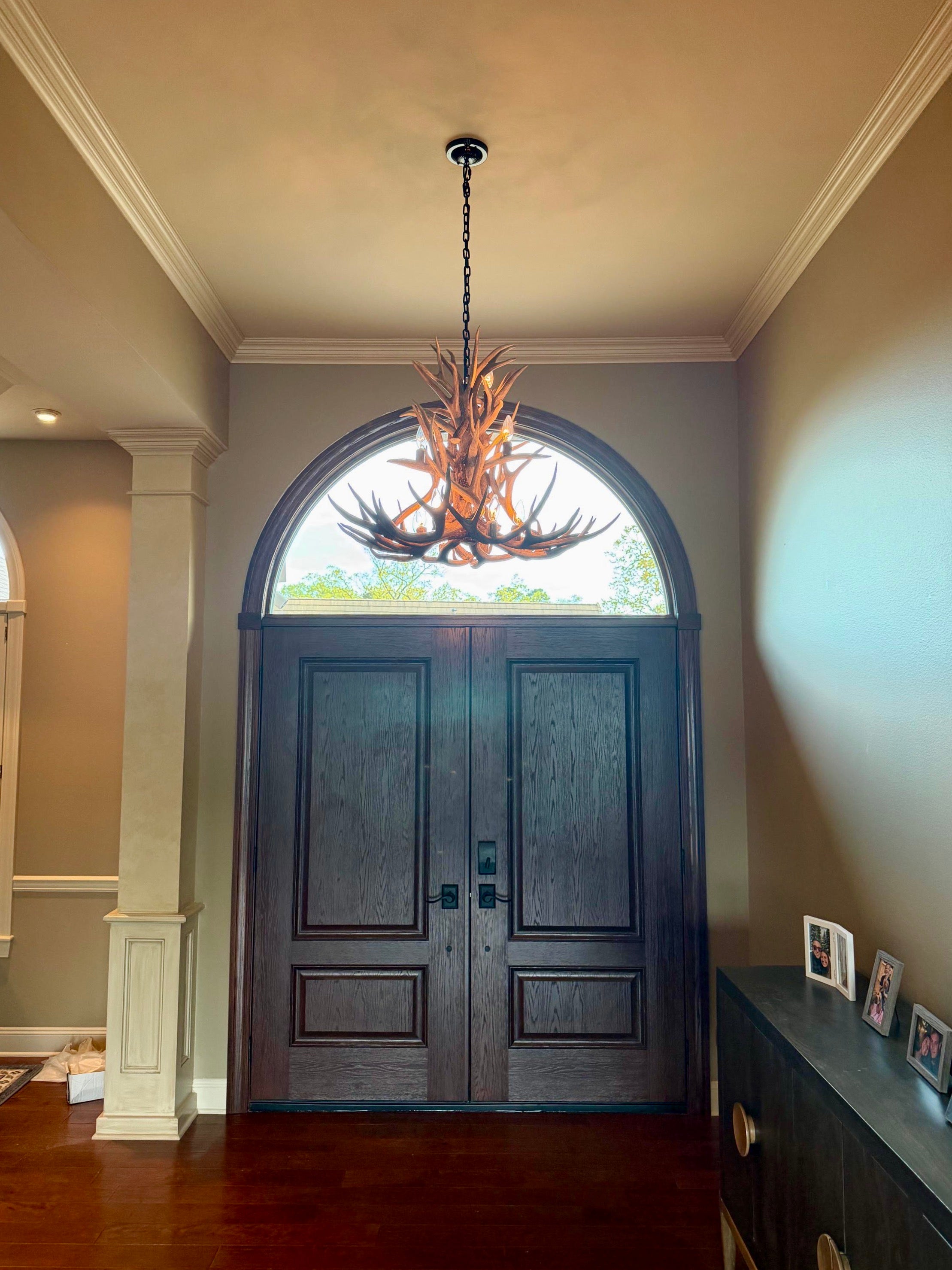 The Montana Real Deer Antler Chandelier  13 Lights